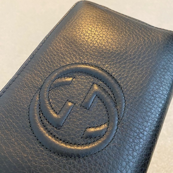 GUC - Gucci SoHo Pebbled Leather Wallet - Picture 3 of 11